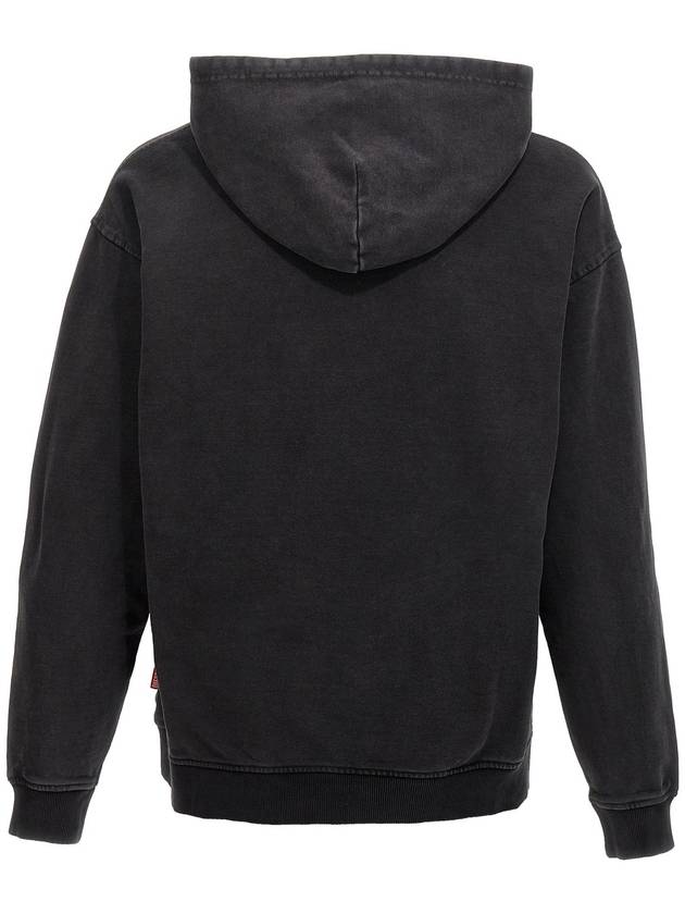 S-Boxt Logo Print Cotton Hoodie Black - DIESEL - BALAAN 3