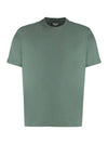 Cotton Short Sleeve T-Shirt Green - BOTTEGA VENETA - BALAAN 3