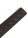 Men's Intrecciato Weaving Leather Belt Dark Brown - BOTTEGA VENETA - BALAAN 5