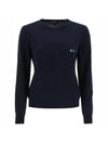 Chest Logo Cotton Knit Top Navy - A.P.C. - BALAAN 1