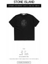 Men's Logo Print Crew Neck Short Sleeve T-Shirt Black - STONE ISLAND - BALAAN 3