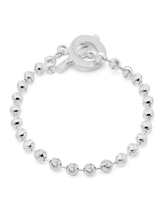 Engraved Pattern Ball Chain Bracelet Silver - GUCCI - BALAAN 2