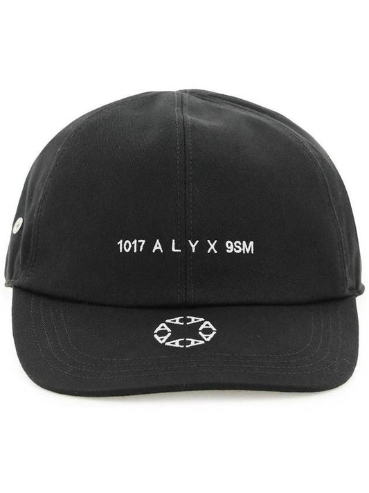 embroidered cotton ball cap black - 1017 ALYX 9SM - BALAAN.