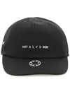 Embroidered Logo Cotton Ball Cap Black - 1017 ALYX 9SM - BALAAN 1