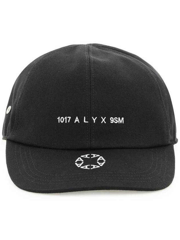embroidered cotton ball cap black - 1017 ALYX 9SM - BALAAN 1