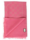 GG Logo Wool Muffler Pink - GUCCI - BALAAN 3