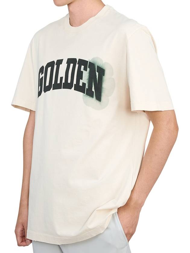 Logo Short Sleeve T-Shirt Ivory - GOLDEN GOOSE - BALAAN 8