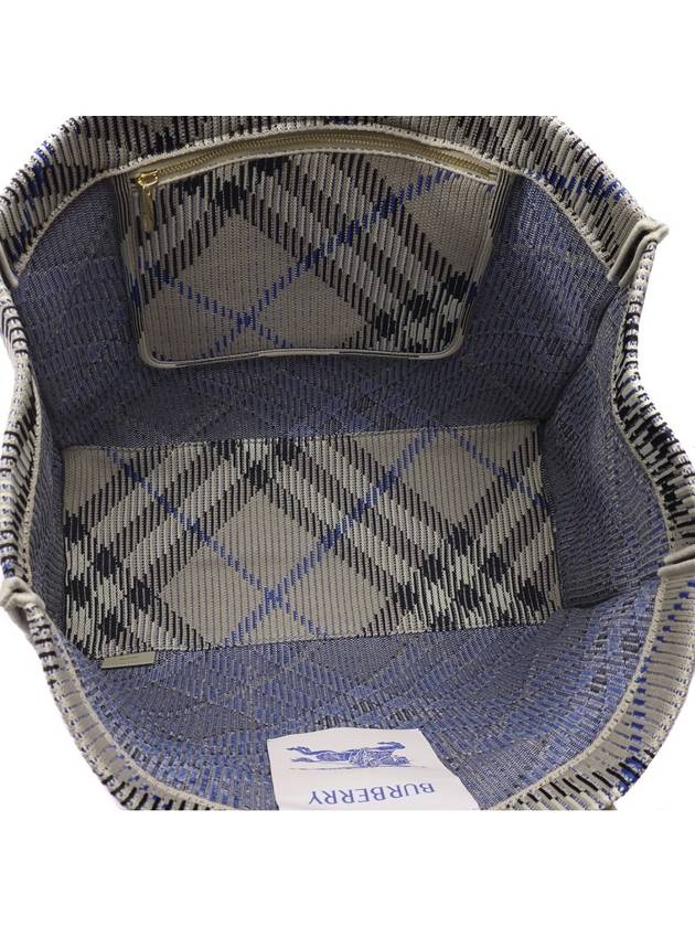 medium check knitted tote bag 8090405 - BURBERRY - BALAAN 7