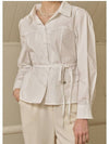 Floriography Heart Line Strap Shirt Ivory - MICANE - BALAAN 2