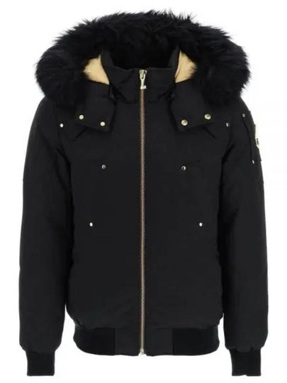 Gold Ballistic Bomber Jacket Black Fox Fur Black - MOOSE KNUCKLES - BALAAN 2