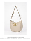 Maxi Gancini Leather Shoulder Bag Beige - SALVATORE FERRAGAMO - BALAAN 3