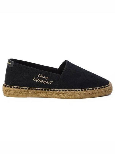 Logo Monogram Espadrilles Black - SAINT LAURENT - BALAAN 2