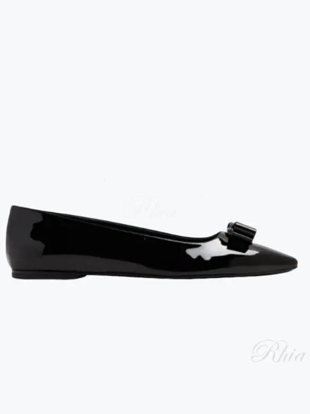 Vara Bow Ballet Flat Black - SALVATORE FERRAGAMO - BALAAN 2