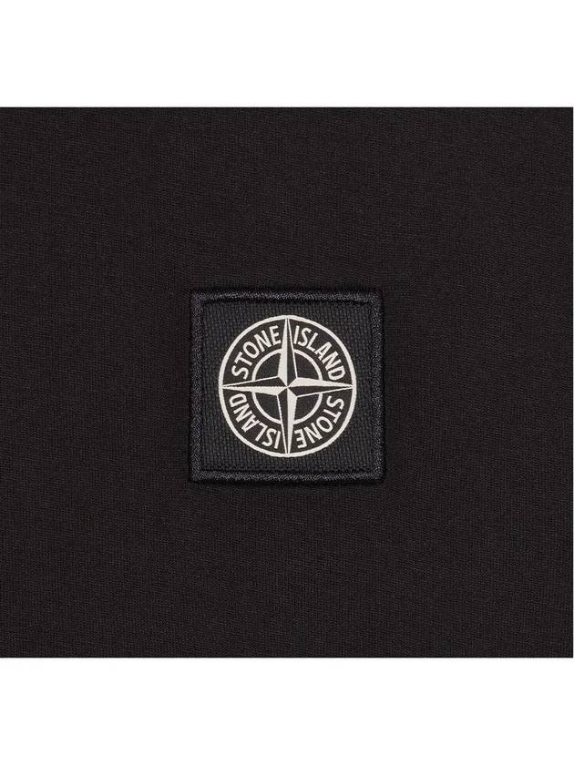 Logo Patch Short Sleeve T-Shirt Black - STONE ISLAND - BALAAN 8