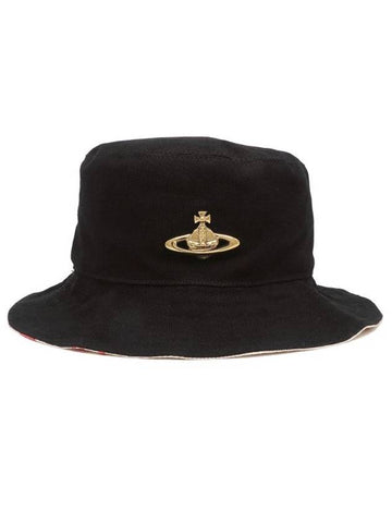 ORB Metal Bucket Hat Black - VIVIENNE WESTWOOD - BALAAN 1
