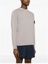 Garment Dyed Malfile Crewneck Sweatshirt Grey Heather - STONE ISLAND - BALAAN 5