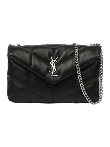 Puffer Toy Quilted Lambskin Shou;der Bag Black - SAINT LAURENT - BALAAN 1