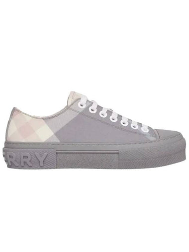 Cotton Check Low Top Sneakers Grey - BURBERRY - BALAAN 1