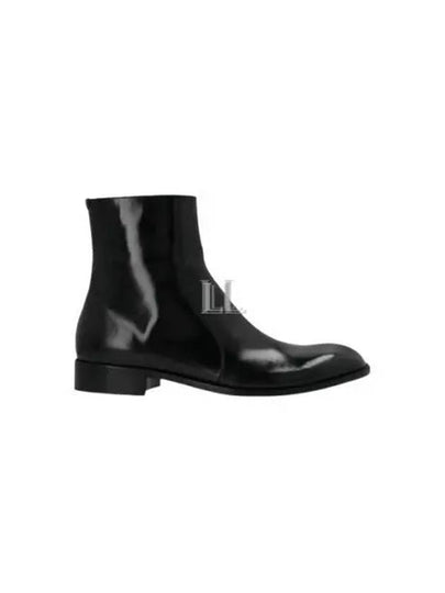 Zipper Calf Leather Ankle Boots Black - MAISON MARGIELA - BALAAN 2