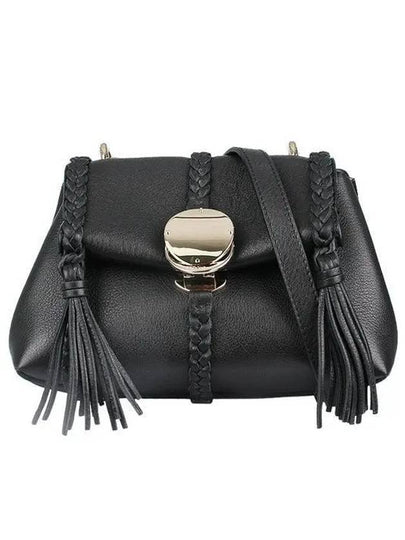 Penelope Mini Grained Leather Shoulder Bag Black - CHLOE - BALAAN 2