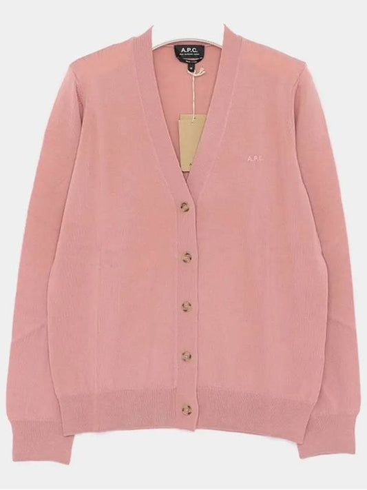 Salome Logo Cardigan Pink - A.P.C. - BALAAN 2