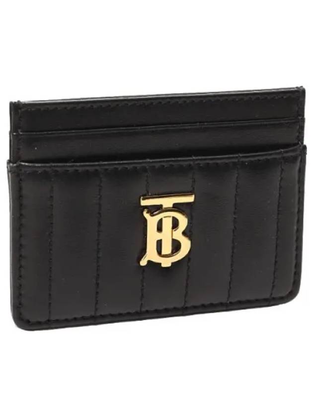 Quilted Leather Lola Card Case Black Light Gold - BURBERRY - BALAAN 2