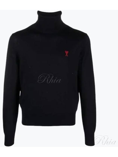 De Coeur Wool Turtleneck Navy - AMI - BALAAN 2