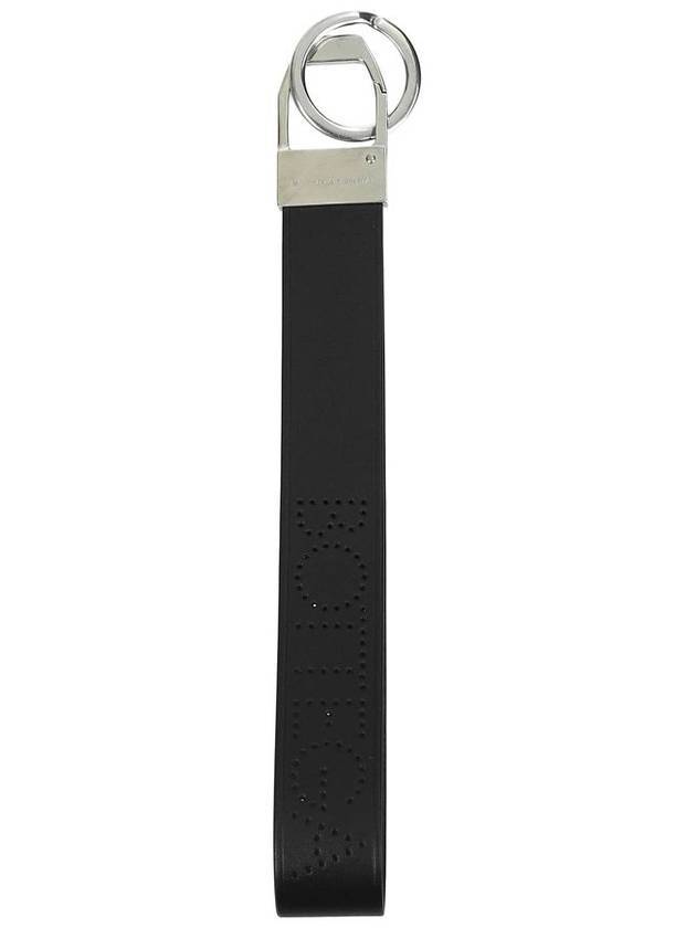 Punching Logo Strap Keyring Black - BOTTEGA VENETA - BALAAN 1