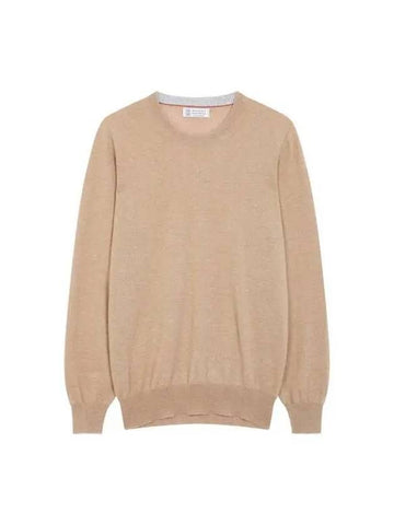 Men s Cashmere Long Sleeve Knit Beige 270586 - BRUNELLO CUCINELLI - BALAAN 1