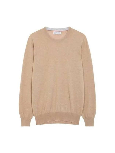 Men s Cashmere Long Sleeve Knit Beige 270586 - BRUNELLO CUCINELLI - BALAAN 1