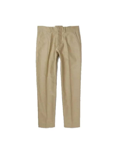 Military Cotton Chino Straight Pants Beige - TOM FORD - BALAAN 1