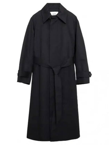 belted mac coat men - AMI - BALAAN 1