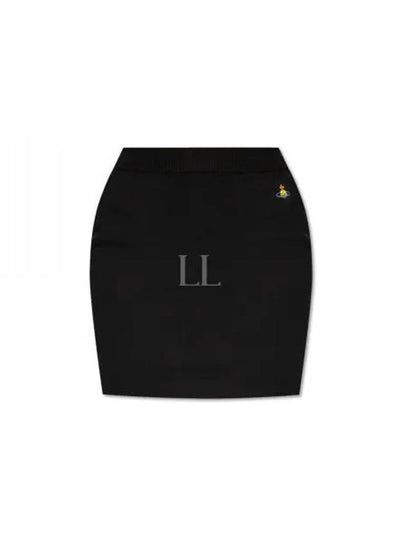 Logo Bea Mini H Line Skirt Black - VIVIENNE WESTWOOD - BALAAN 2