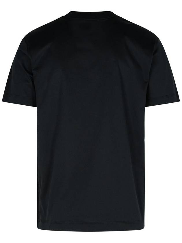 Burberry Black Cotton T-Shirt - BURBERRY - BALAAN 3