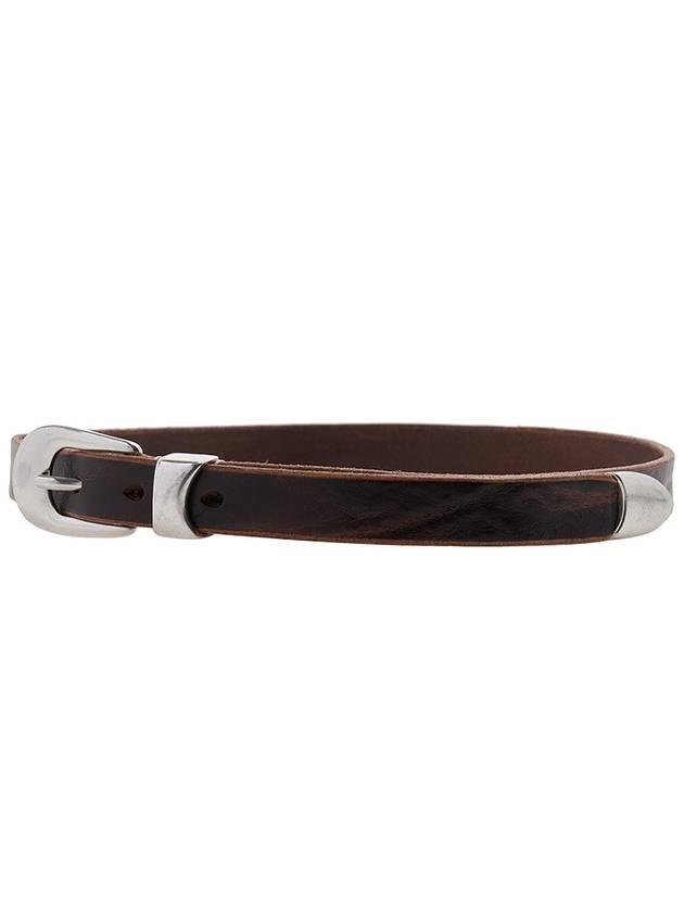 Metal Buckle 2cm Leather Belt Marrone - OUR LEGACY - BALAAN 6