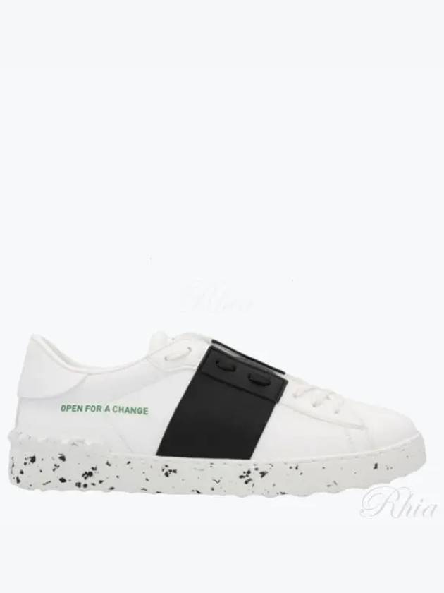 Open For A Change Low Top Sneakers White Black - VALENTINO - BALAAN 2