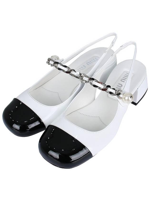 Patent Leather Slingback Heels White - MIU MIU - BALAAN 2