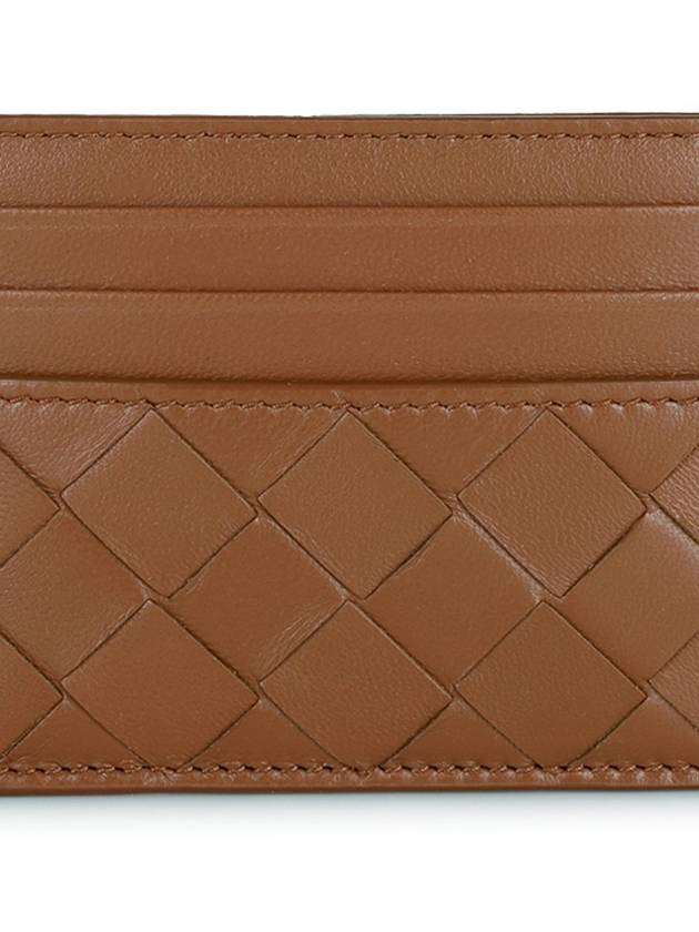 Intrecciato Leather Card Holder Brown - BOTTEGA VENETA - BALAAN 3