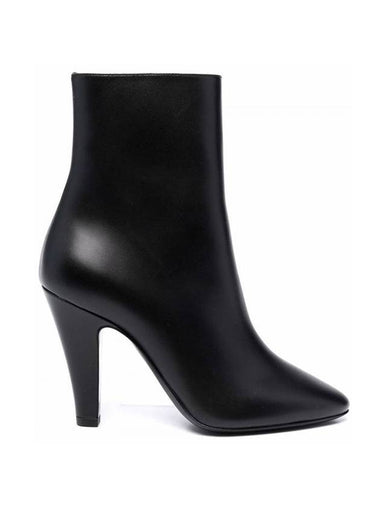 Leather Ankle Heel Chelsea Boots Black - SAINT LAURENT - BALAAN 1