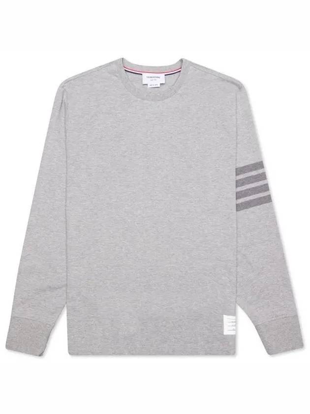 4 Bar Armband Tonal Long Sleeve T-Shirt Grey - THOM BROWNE - BALAAN 2