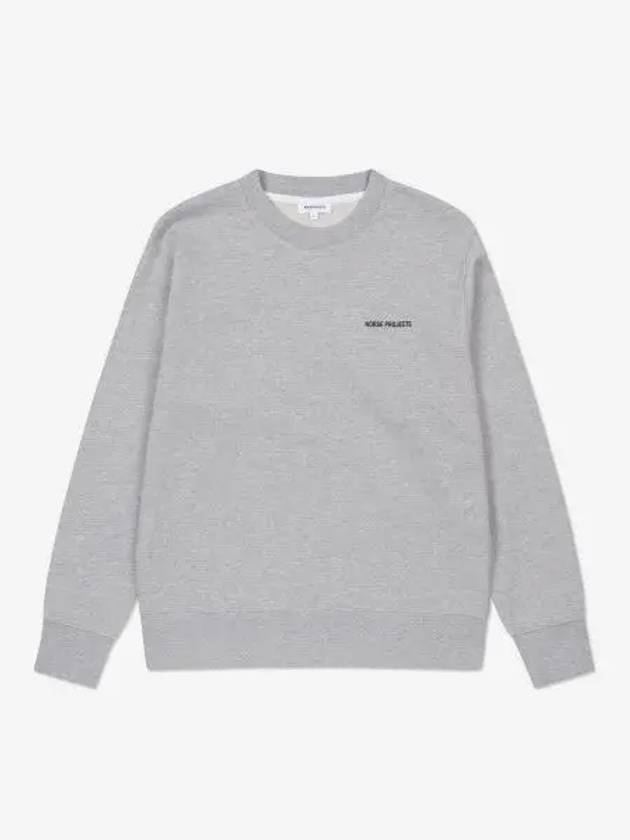 Arne Logo Sweatshirt Light Gray Velange N2013021026 - NORSE PROJECTS - BALAAN 1