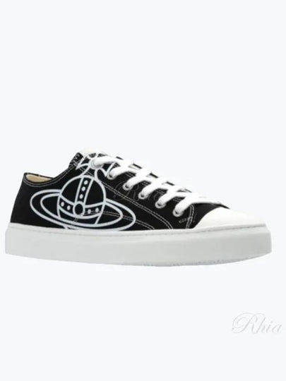 Plimsoll Logo Low-Top Sneakers Black - VIVIENNE WESTWOOD - BALAAN 2