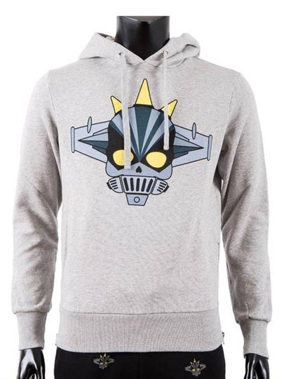 Mazinger 170013 015 Men's Hooded Long Sleeve TShirt - HYDROGEN - BALAAN 2