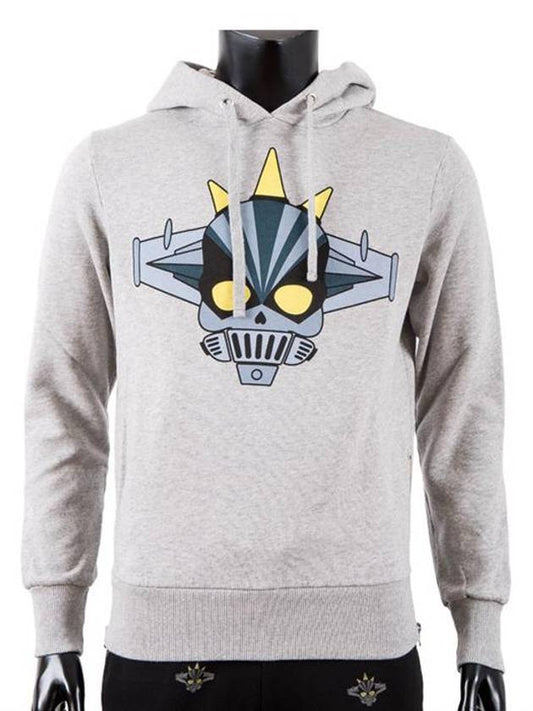 Mazinger 170013 015 Men's Hooded Long Sleeve TShirt - HYDROGEN - BALAAN 2