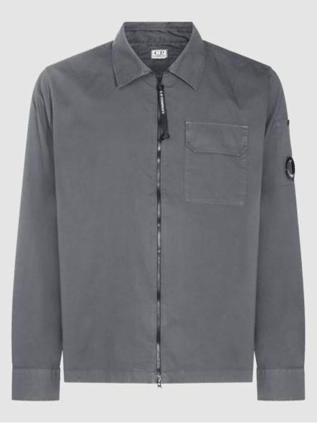 Full Zip Over Long Sleeve Shirt Grey - CP COMPANY - BALAAN 2