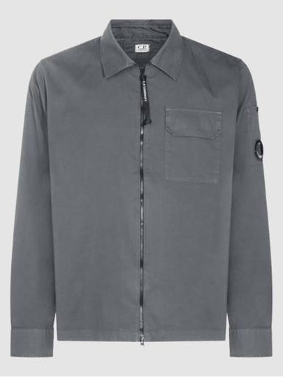 Full Zip Over Long Sleeve Shirt Grey - CP COMPANY - BALAAN 2