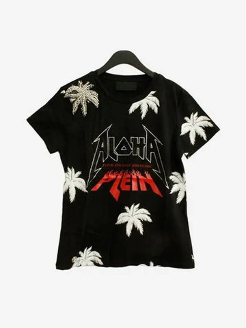 Women s Short Sleeve T Shirt Black WTK1182 PJY002N 02 G 7 - PHILIPP PLEIN - BALAAN 1