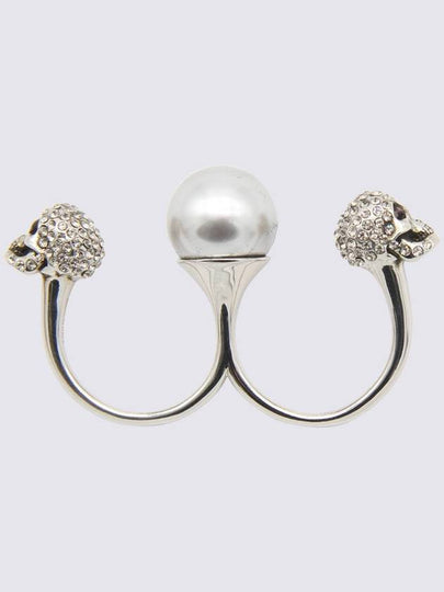 23 fw Pearl Brass Skull Double Ring 734749I170E1390 B0480371977 - ALEXANDER MCQUEEN - BALAAN 2