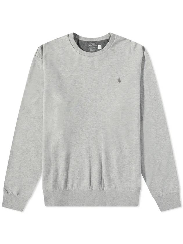 Embroidered Pony Logo Crew Neck Sweatshirt Andover Heather - POLO RALPH LAUREN - BALAAN 1