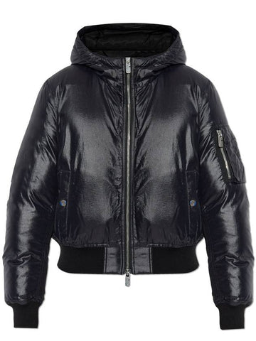 Burberry Hooded Down Jacket, Women's, Black - BURBERRY - BALAAN 1